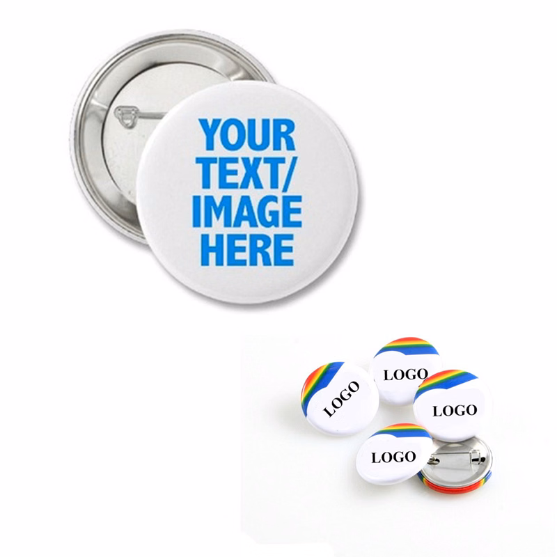 Tinplate Button Pin Round Badge Circle Brooches