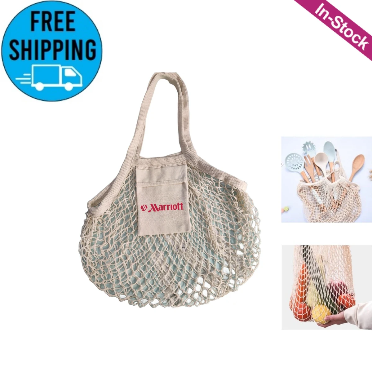 Cotton Mesh Grocery Bags 1