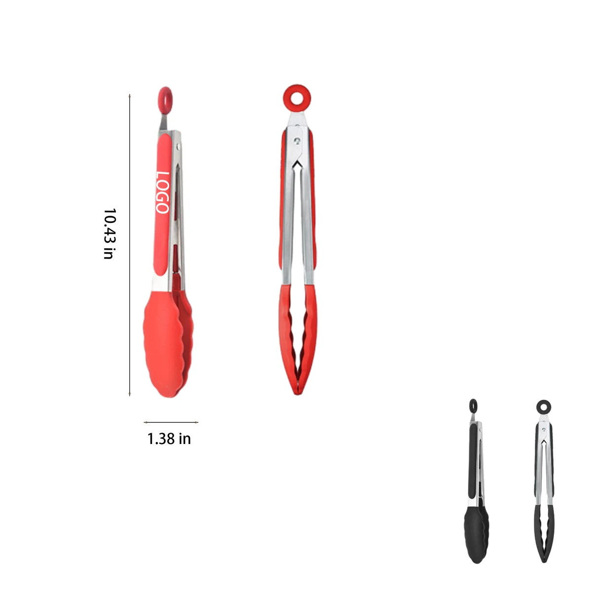 9 Inch Heat Resistant Kitchen Tongs 1