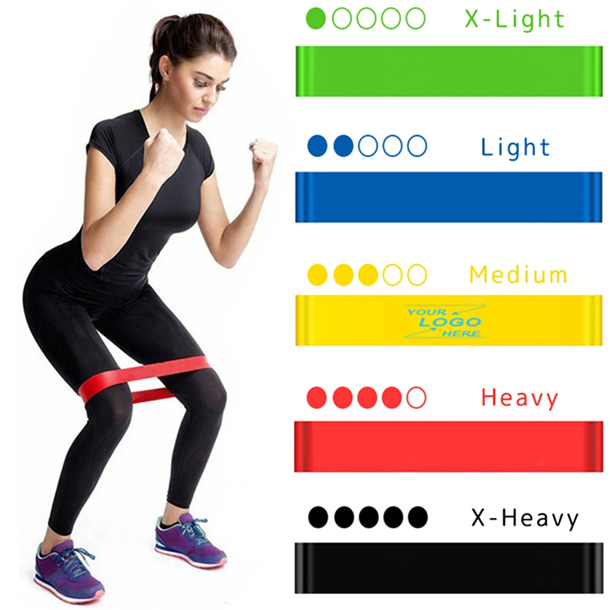 5 Lb. Extra-Light Yoga Resistance Bands 1