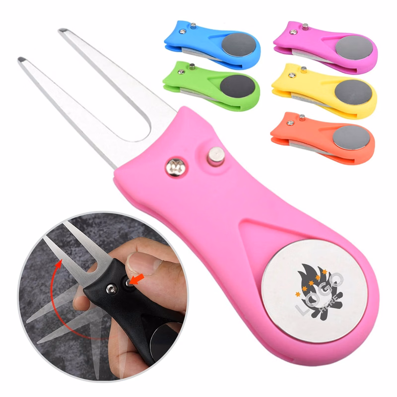 Foldable Golf Divot Tool With Ball Marker