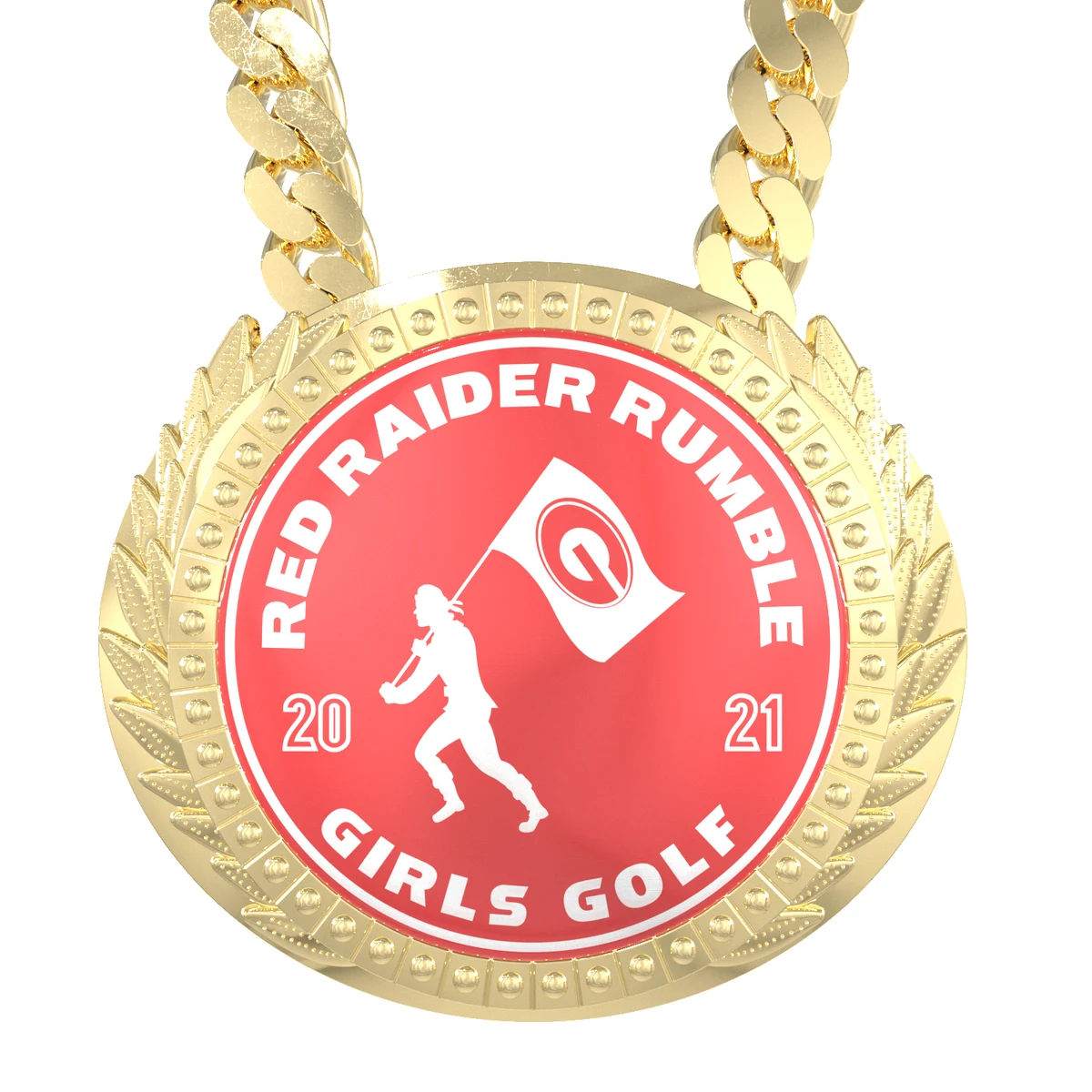 Express Vibraprint® Lite Champ Chain Medal w/ Plastic Chain 1