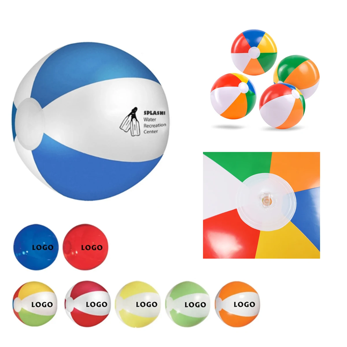 Portable PVC 12" Inflatable Beach Ball 1