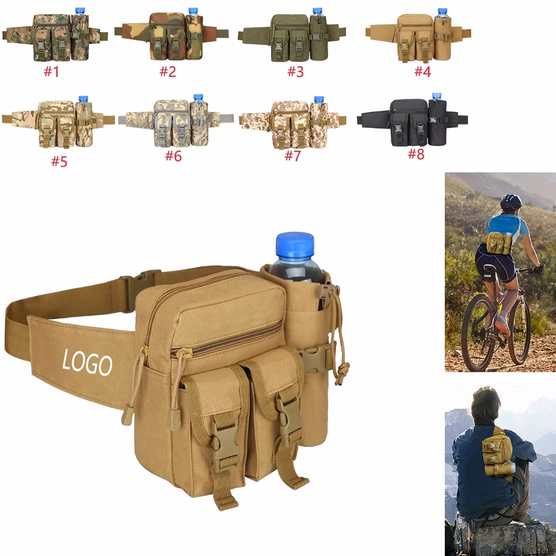 Camping Military Waist Bag With Water Bottle Pouch