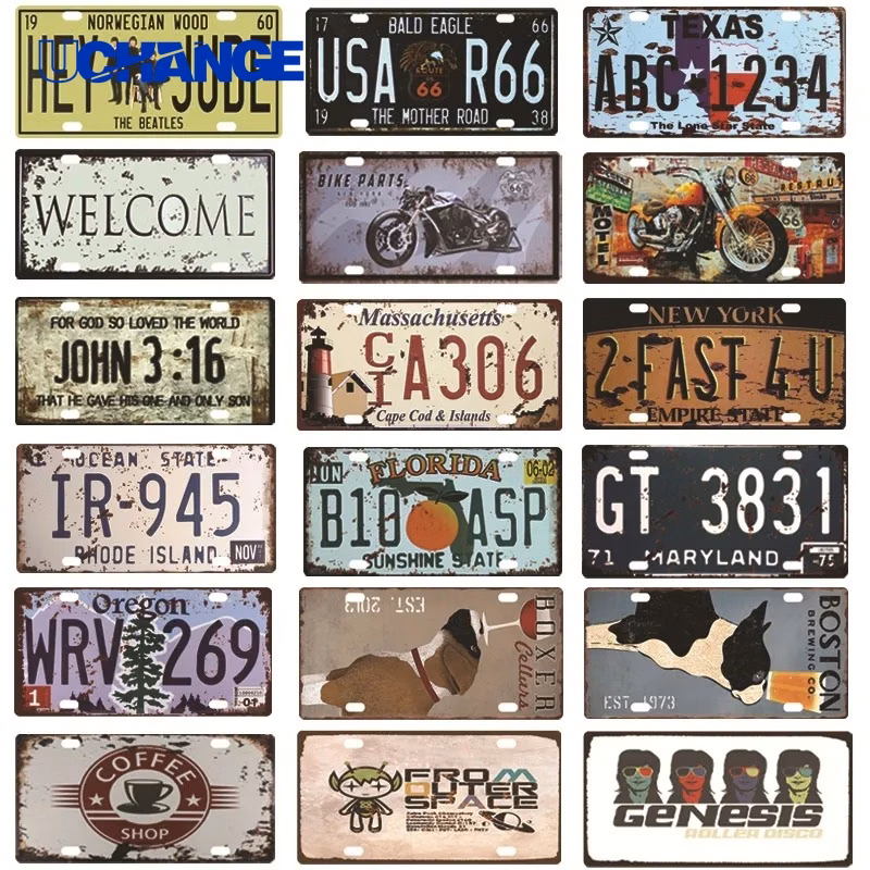 Embossed Metal License Plate Custom Display for Vehicles