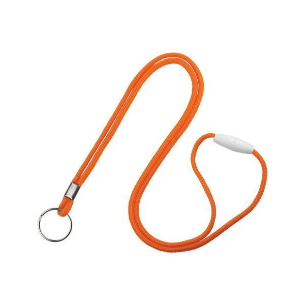 1/8" Breakaway Blank Lanyard w/Split Ring (Orange) 1