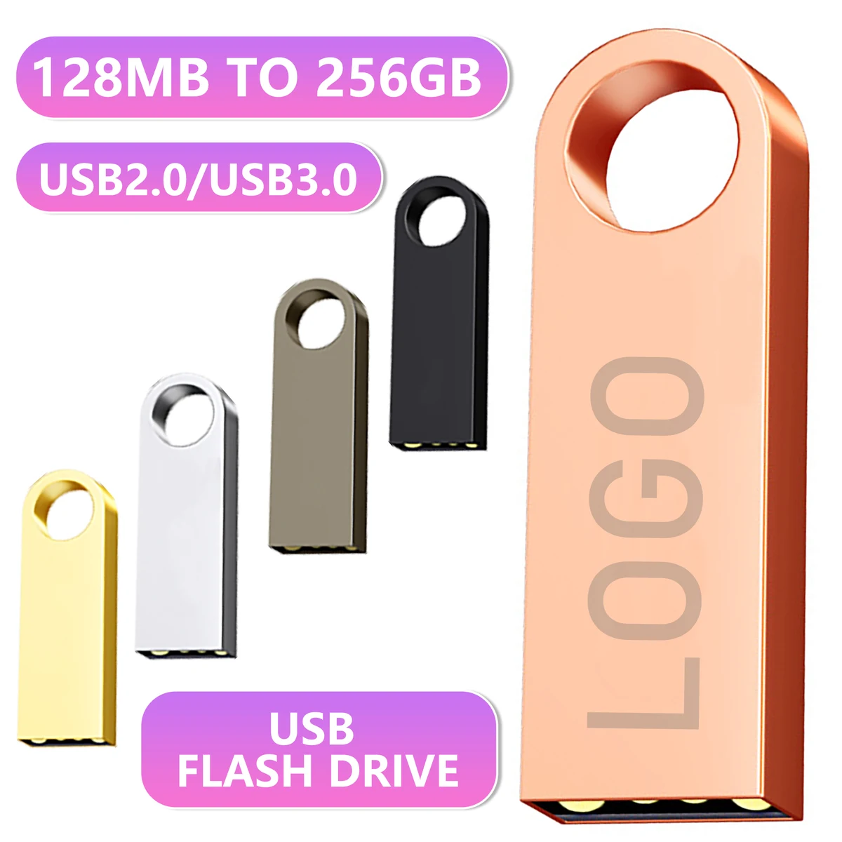 High-capacity high-speed USB flash drive made of zinc alloy 1