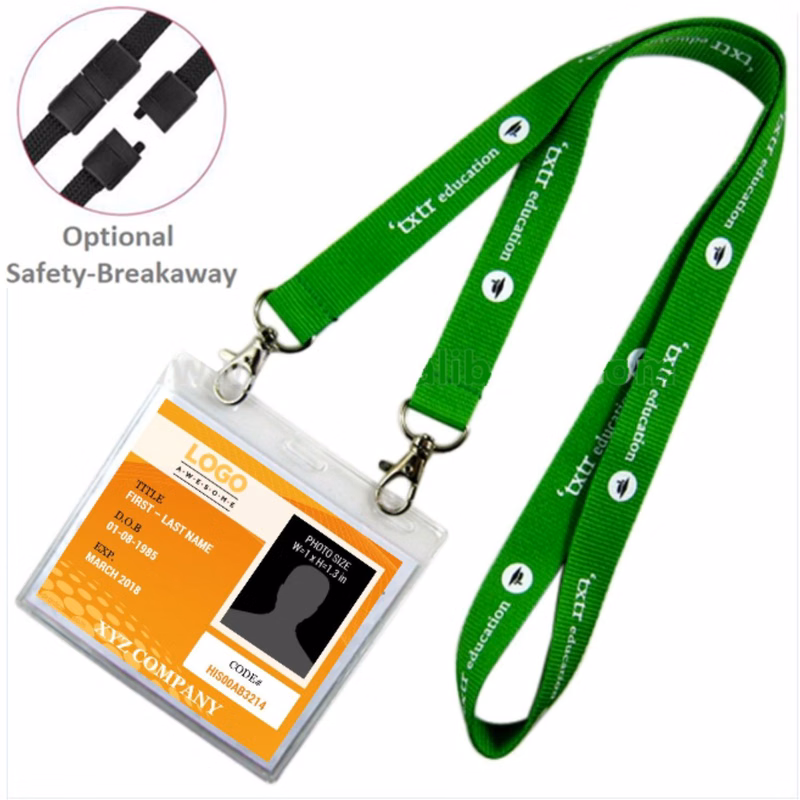 Open Ended Combo Polyester w/ Badge Holder Lanyards