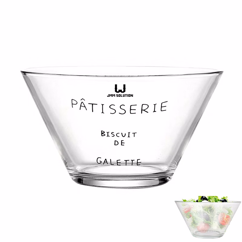 26 oz Lead-Free Clear Glass Salad Bowl