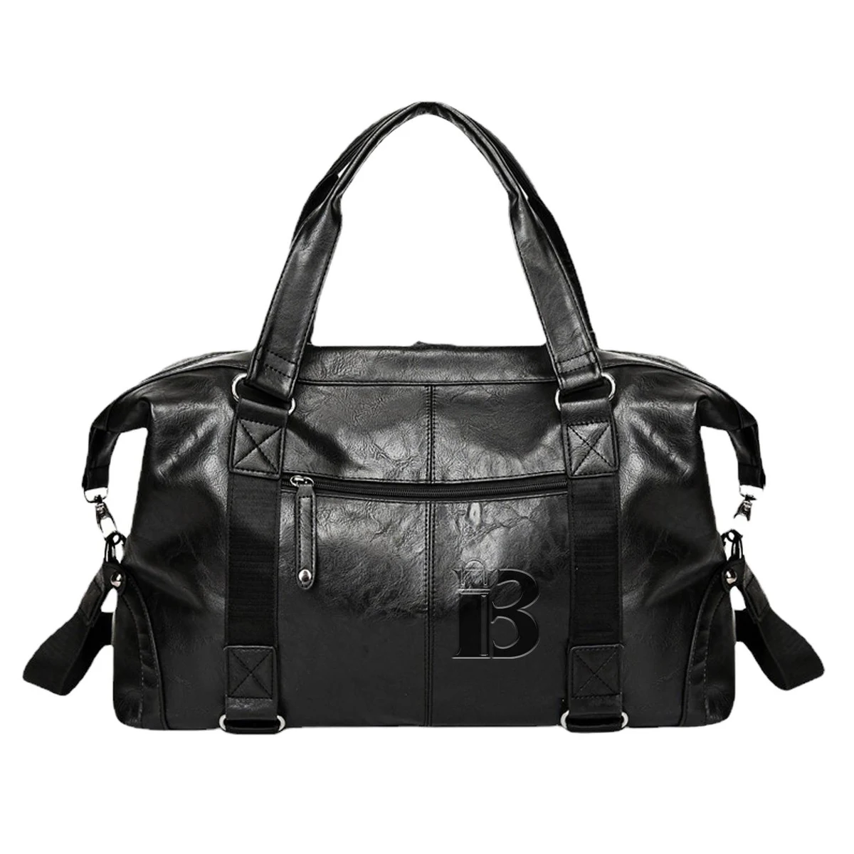 PU Leather Waterproof Travel Duffel Bag 1