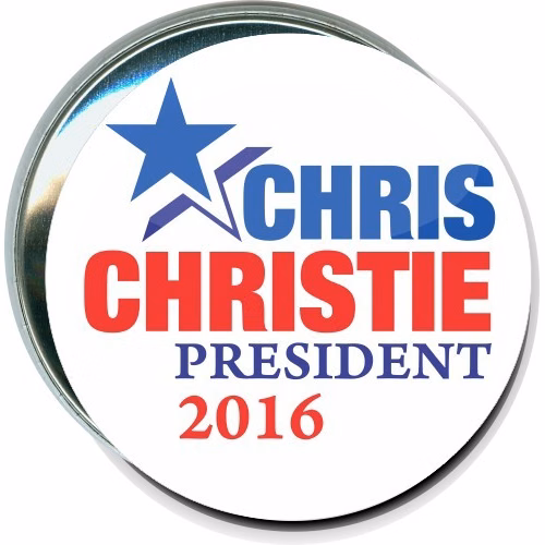Chris Christie 2016, Blue Star, Political Button