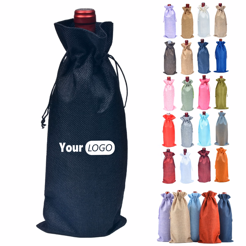 Jute Bunkou Red Wine Bag