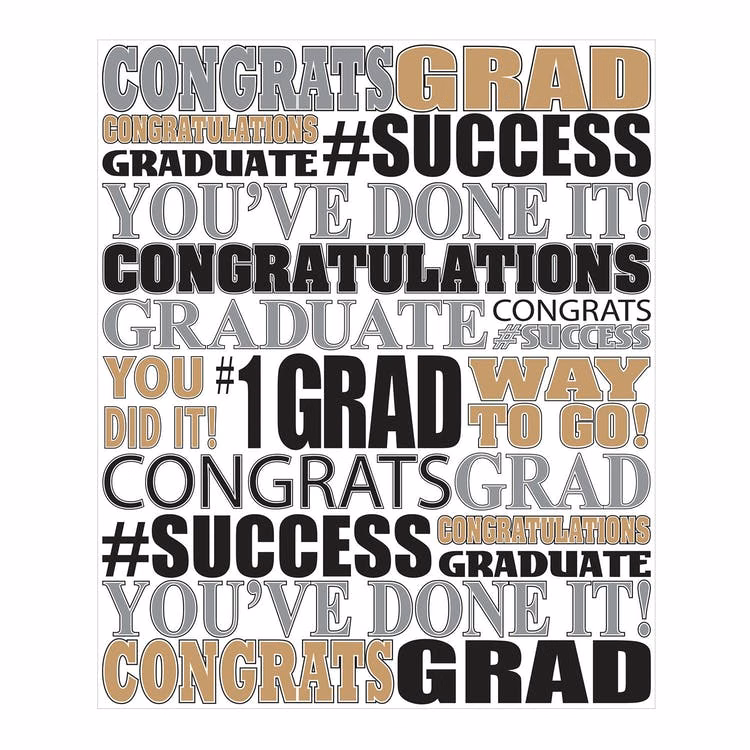 Graduation Photo Props - Black & Gold 60" x 72"