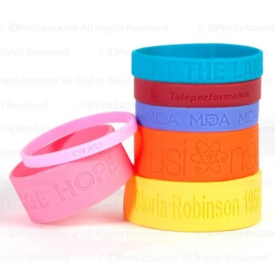 3/4" Debossed Silicone Wristband 1