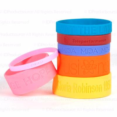 3/4" Debossed Silicone Wristband
