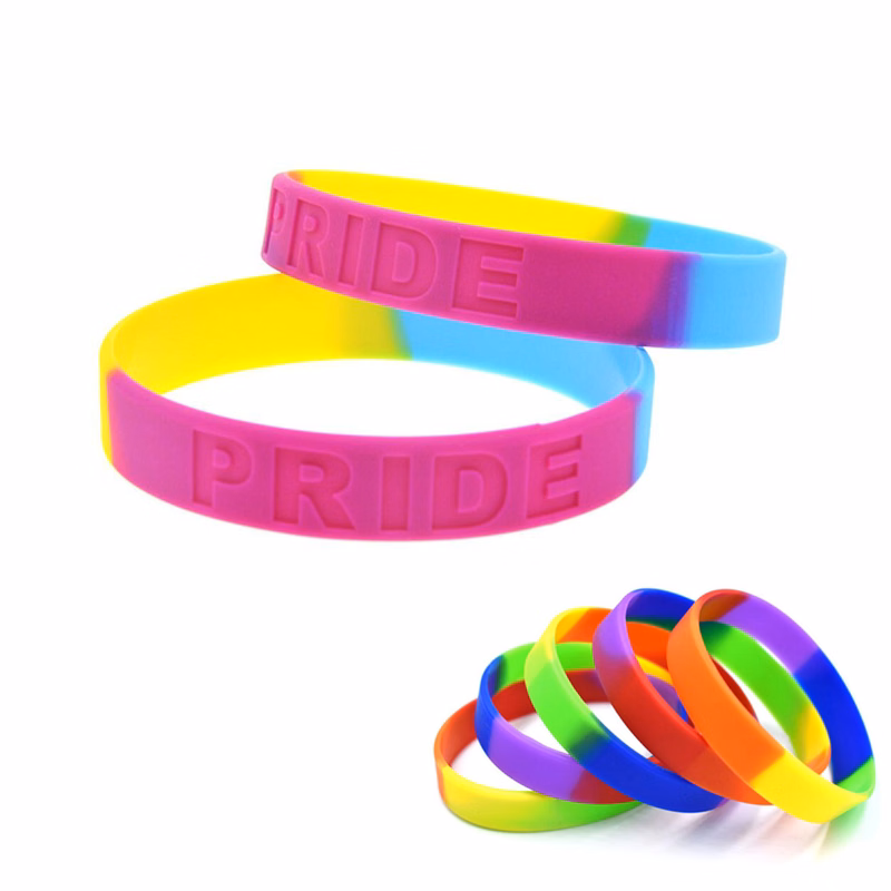 Custom Rainbow Silicone Bracelet