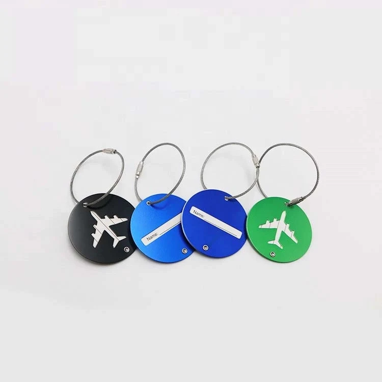 Round Aluminium Handbag Tag with Adjustable Strap 1