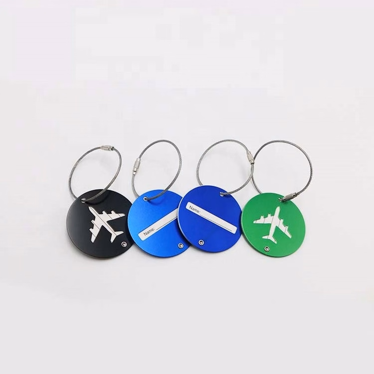 Round Aluminium Handbag Tag with Adjustable Strap