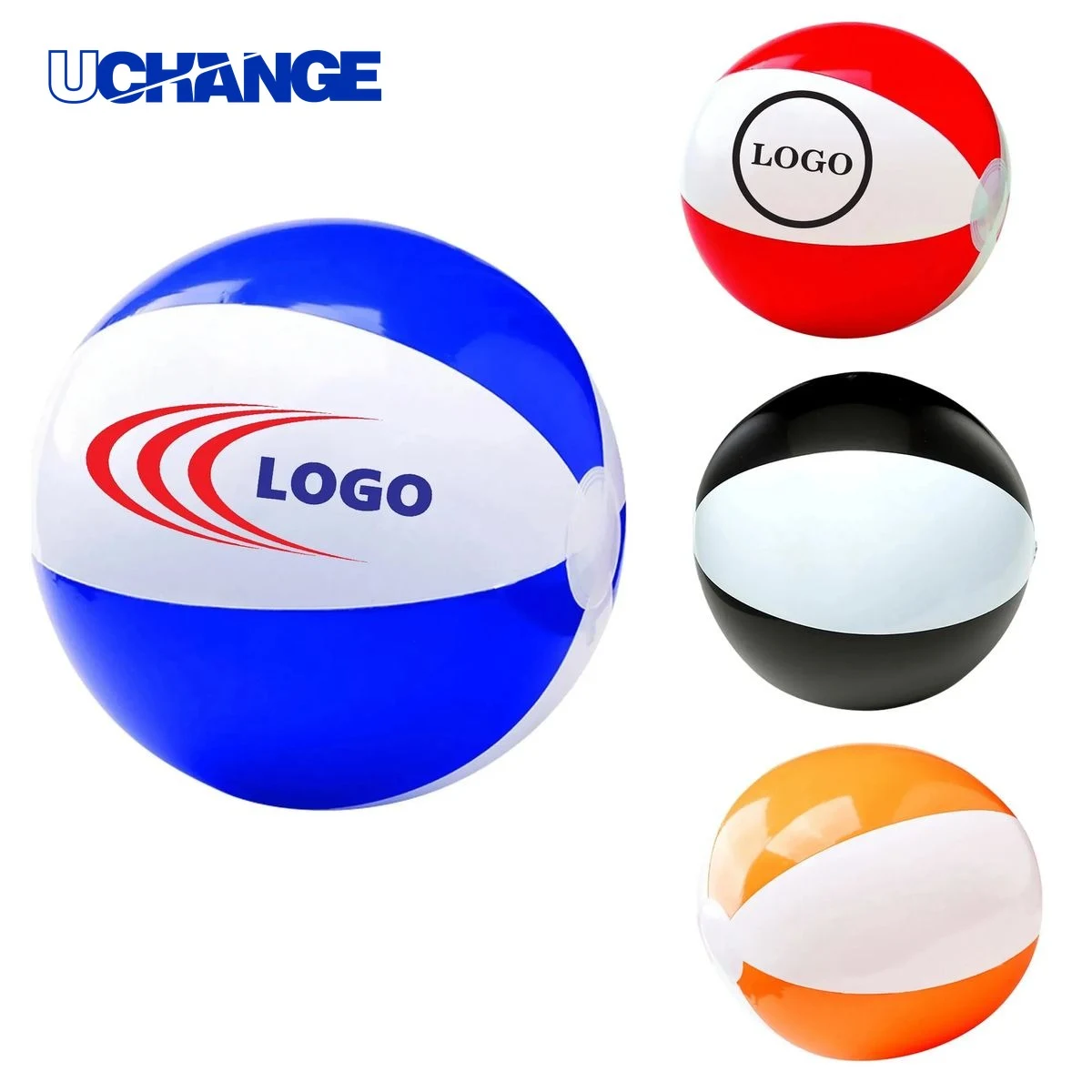 Colorful Summer Inflatable Two Tone Beach Ball 1