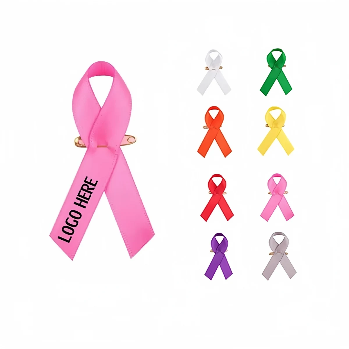 Imprinted Awareness Ribbon with Pin 1