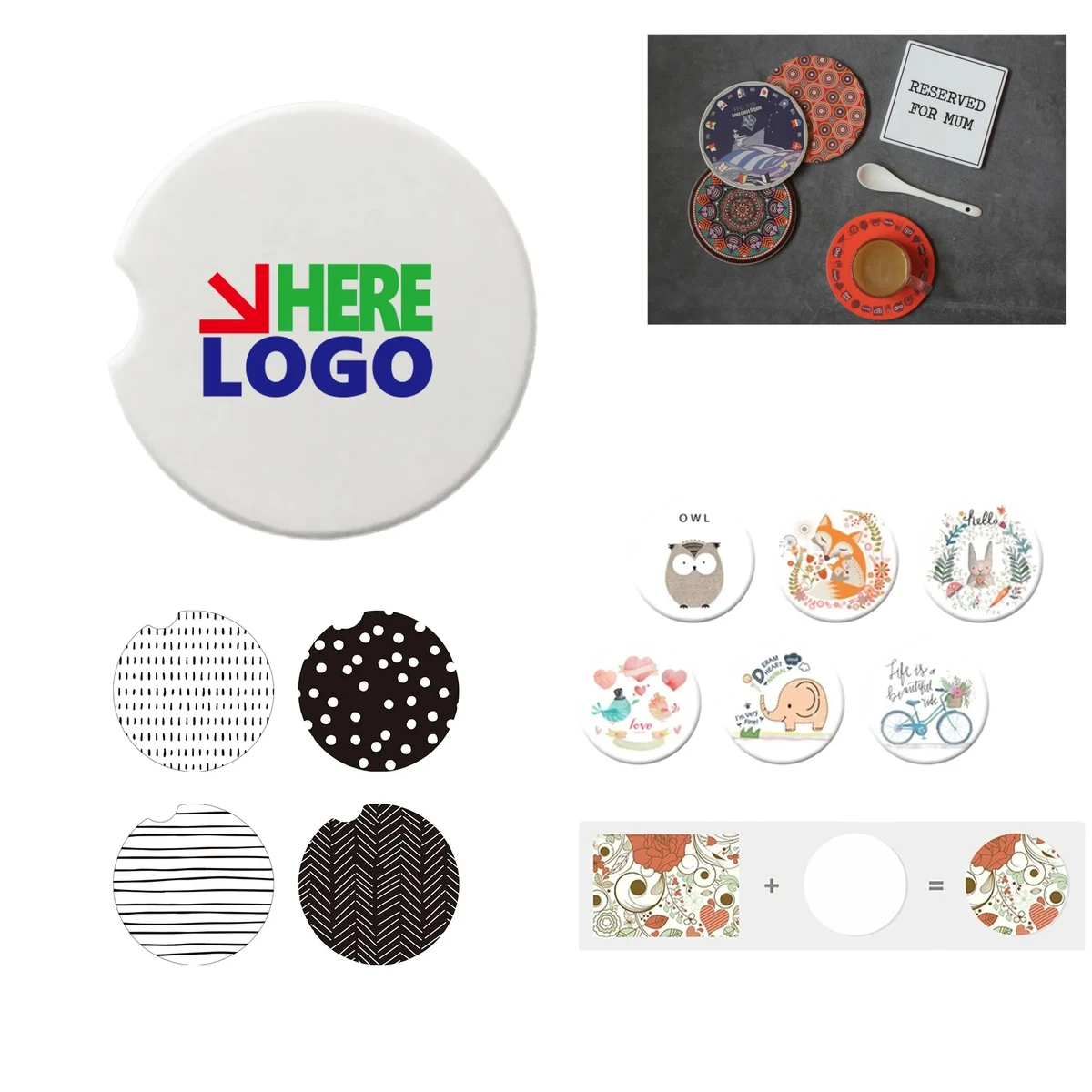 Absorbent Stone Car Coasters MOQ100 1