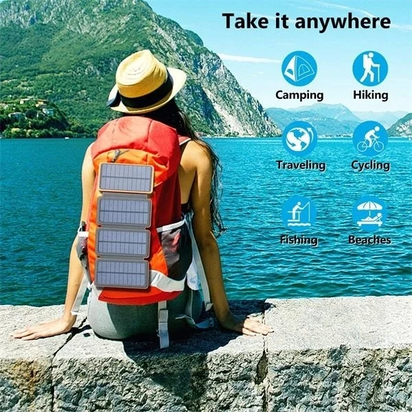 Outdoors Charger With Four Solar Panels-20000mAh 1