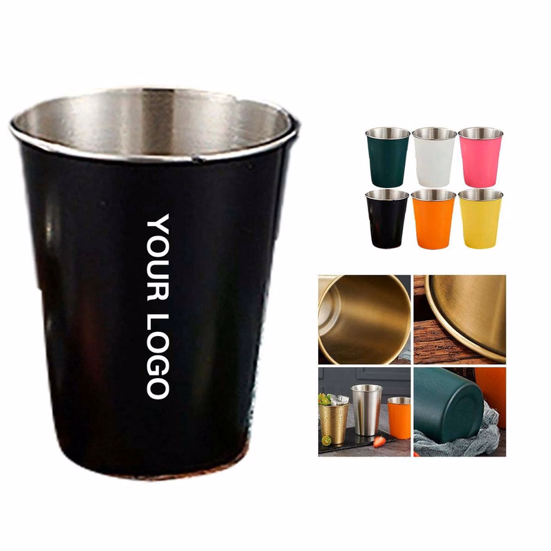 12oz Steel Drinking Cup with Brushed Finish