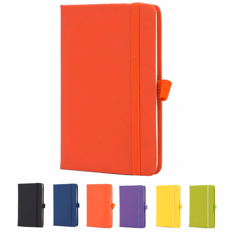 Full Color A6 PU Hardcover Notebook With Pen Loop MOQ 50