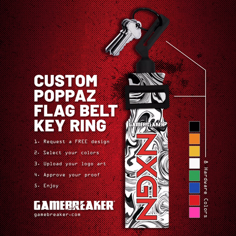 GameBreaker Poppaz Flag Belt Key Ring