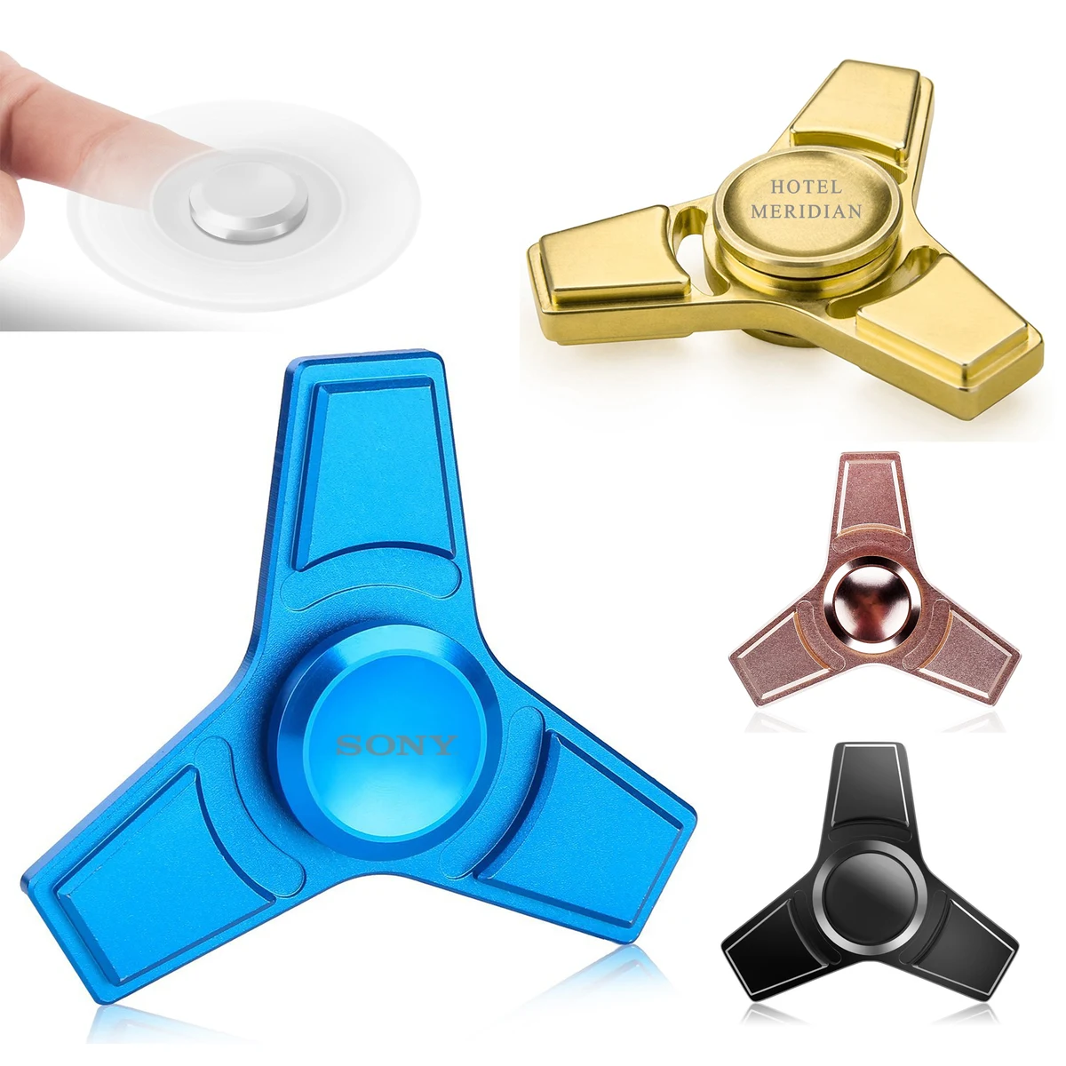 Metal Top Spin Premium Fidget Spinner - Brass 1