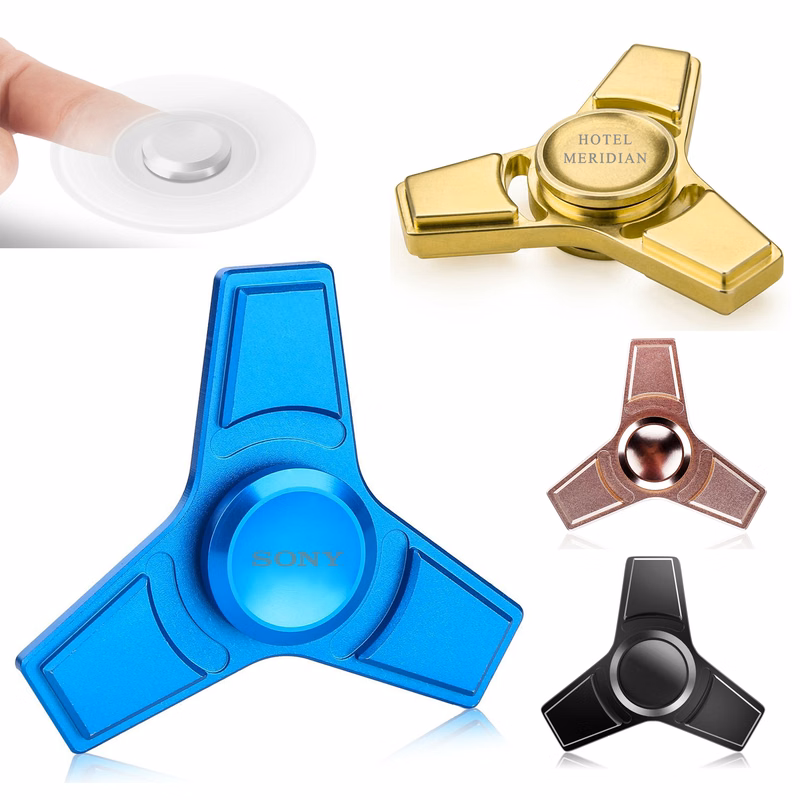 Metal Top Spin Premium Fidget Spinner - Brass