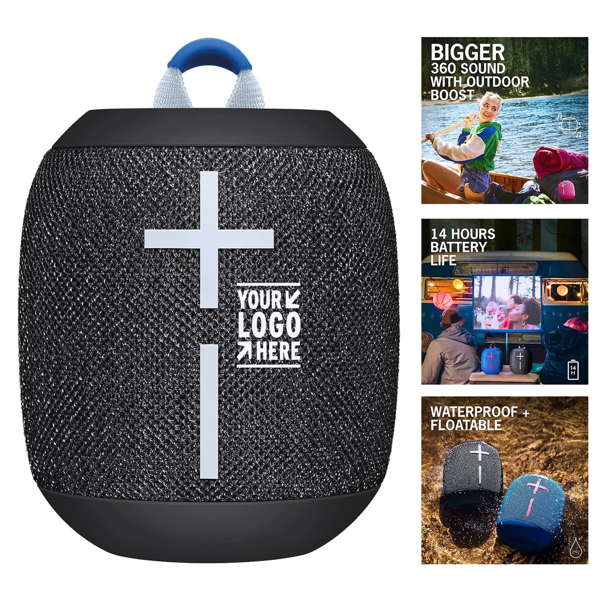 Big Bass 360-Degree Sound Small Waterproof Dustproof IP67 Portable Wireless Bluetooth Speaker 1