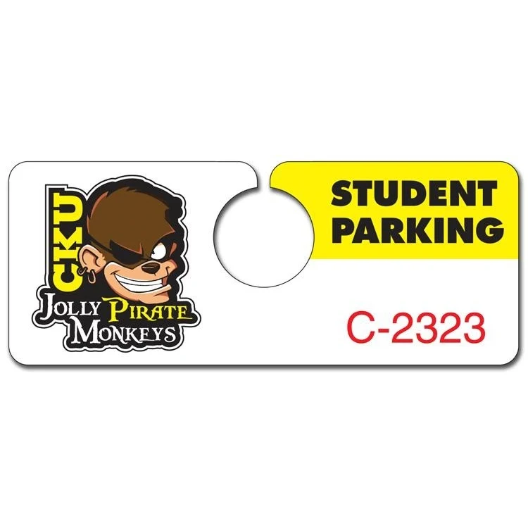 Plastic Hang Tag / Parking Permit- 2x5 - UV Coated (1S) - 10 pt. 1