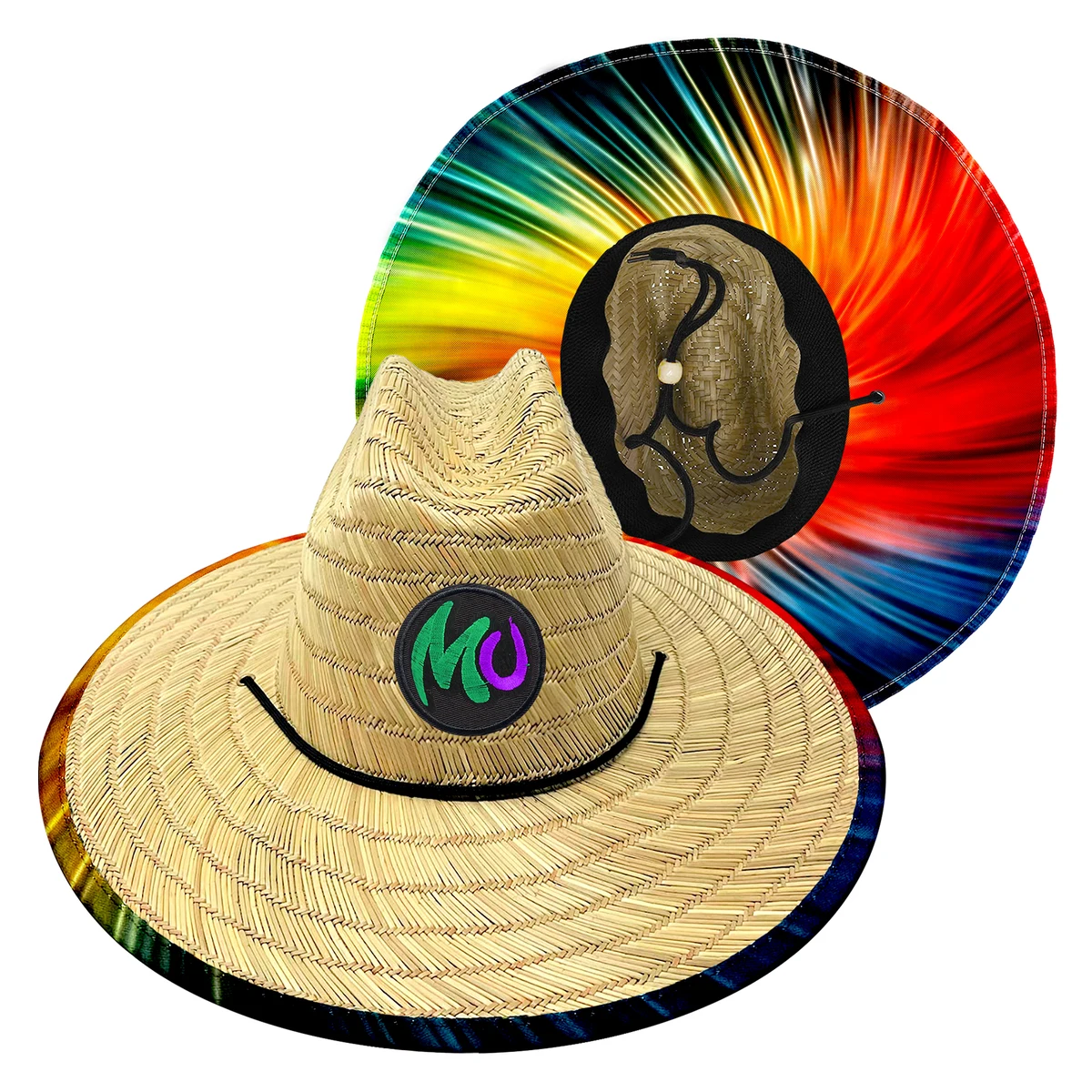 Custom Patch Straw Hat with Digital Underbrim 1