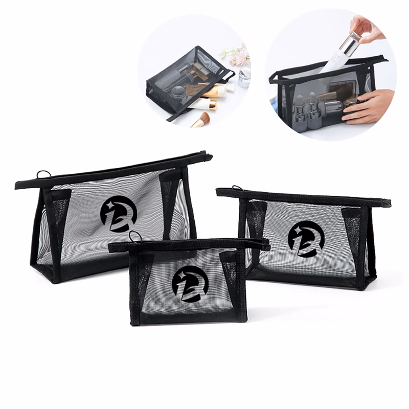 Transparent Mesh Cosmetic Bag