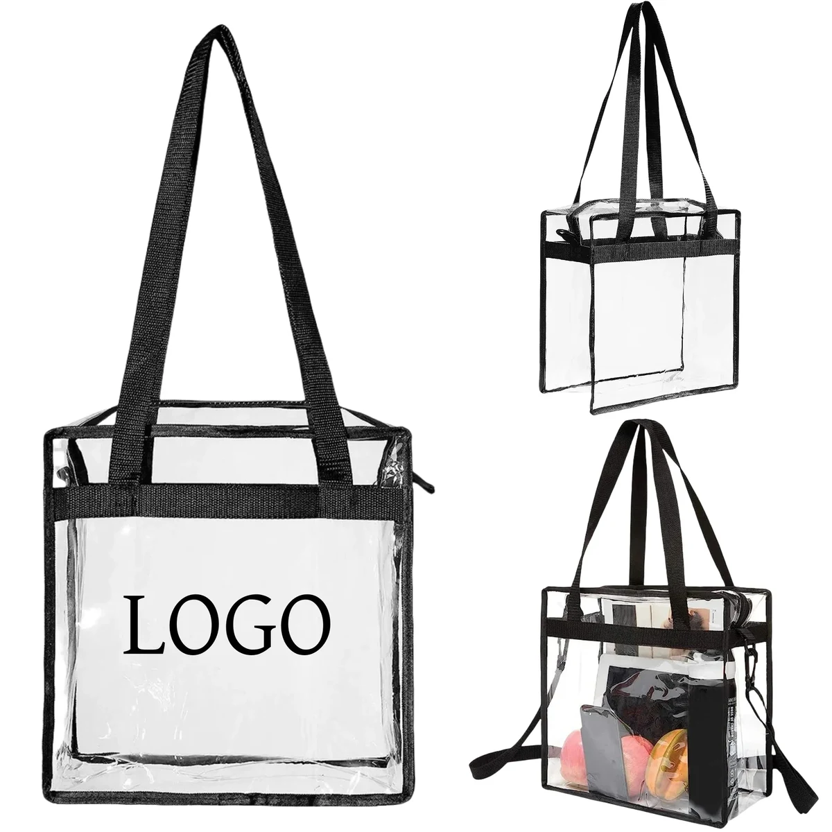 Clear Tote Bag With Shoulder Straps 1