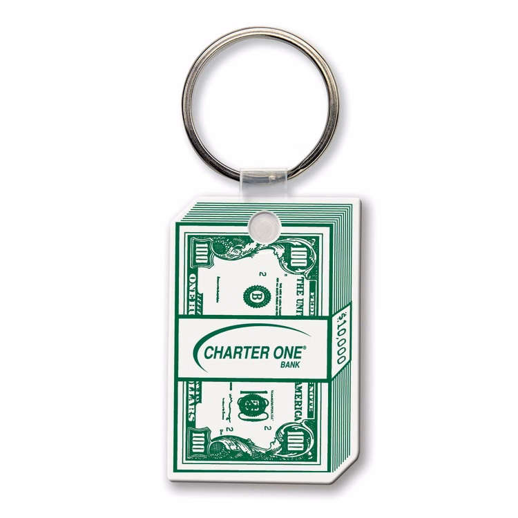 Dimensional Rectangle Key Tag (Spot Color)
