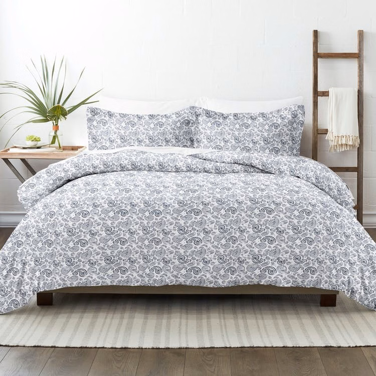 Twin Duvet Cover Sets - Paisley Print Navy 2 Piece
