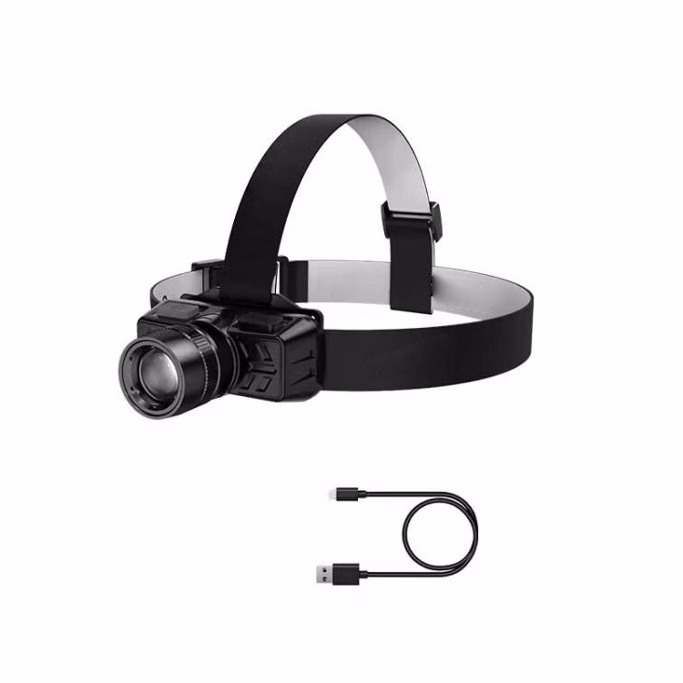 Led Head Lamp Large Floodlight 90 Degree Pivotable Strong LED Headlamp Waterproof Rechargeable Senso