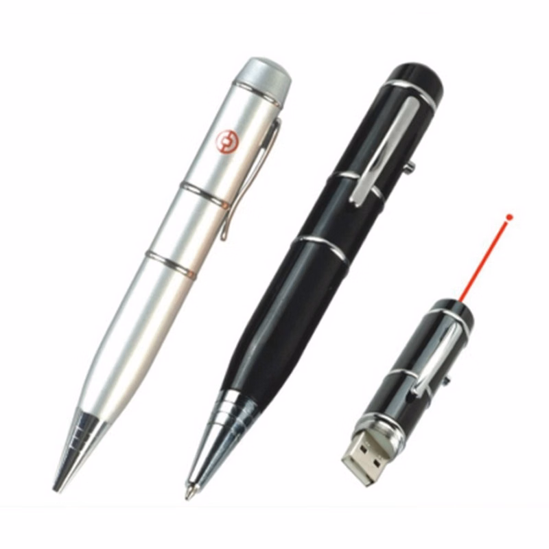 Flash Drive Ball Point Pen with Laser Light