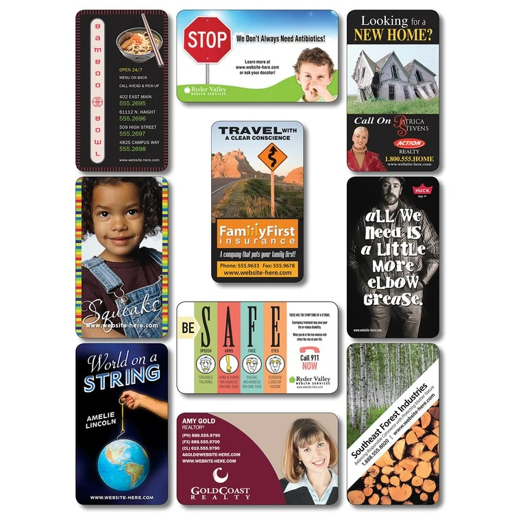 Business Card Sticker / Decal - UV-Coated Vinyl - 3.5x2 Rectangle Shape Rounded Corners 1