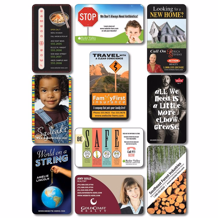 Business Card Sticker / Decal - UV-Coated Vinyl - 3.5x2 Rectangle Shape Rounded Corners