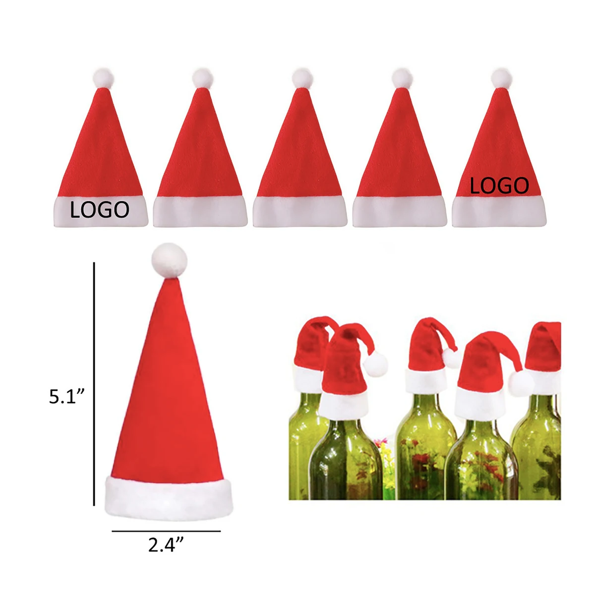 Mini Christmas Santa Hat Silverware Holders 1