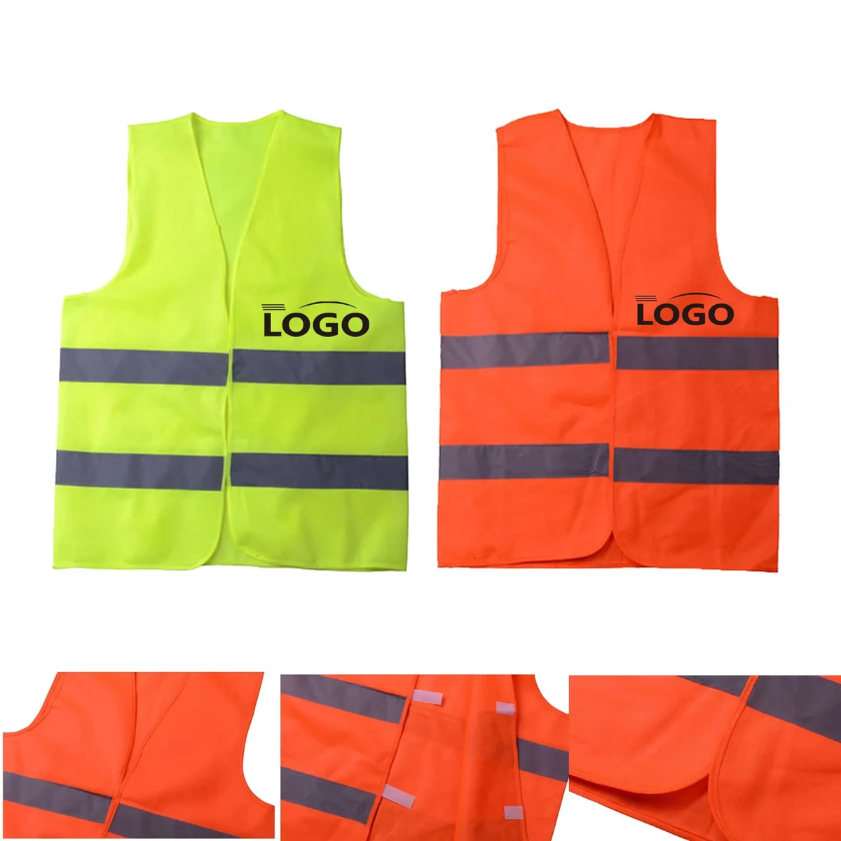 Custom logo Reflective Safety Vest 10pcs 1