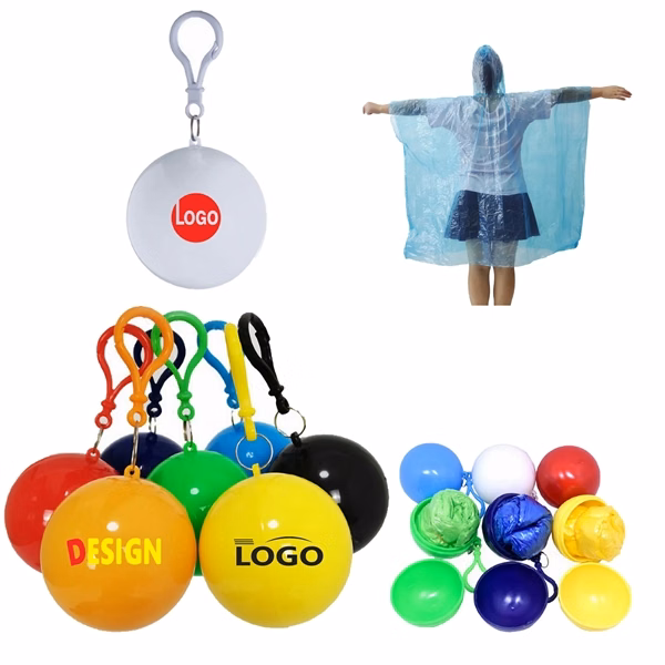 MOQ 100 Portable Disposable Emergency Raincoat Ball