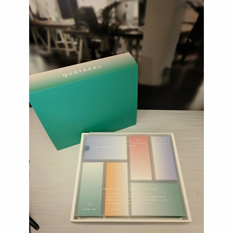 Custom Printed Full Color Slider Soft Touch Luxury Gift Box - 7x7x2