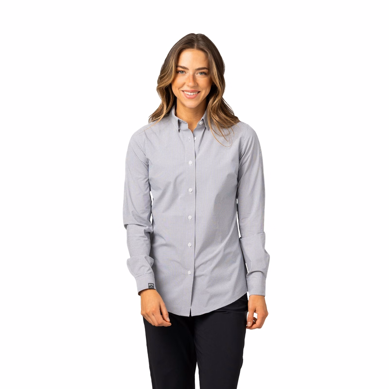 Storm Creek Women's Influencer 4-Way Stretch Windowpane Woven Shirt