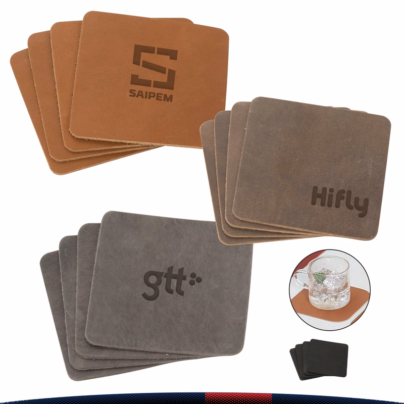 Bevestay Leather Coaster Set