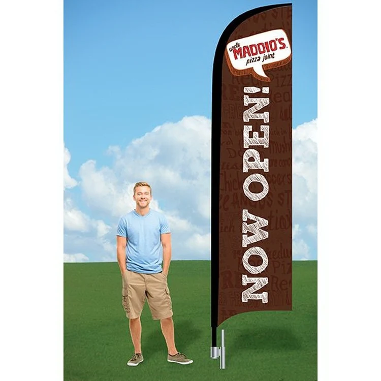 11ft Advertising Flag with Ground Stake-single 1