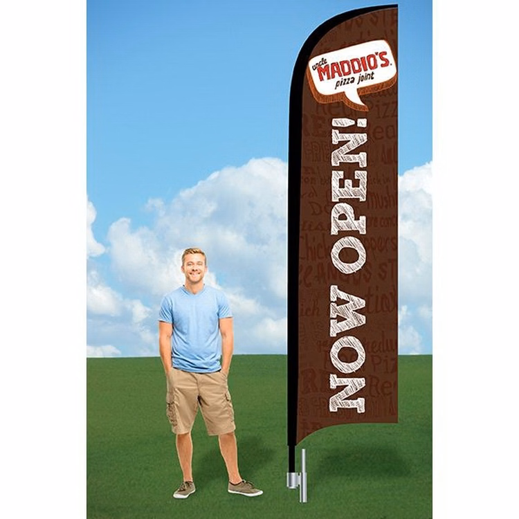 11ft Advertising Flag with Ground Stake-single